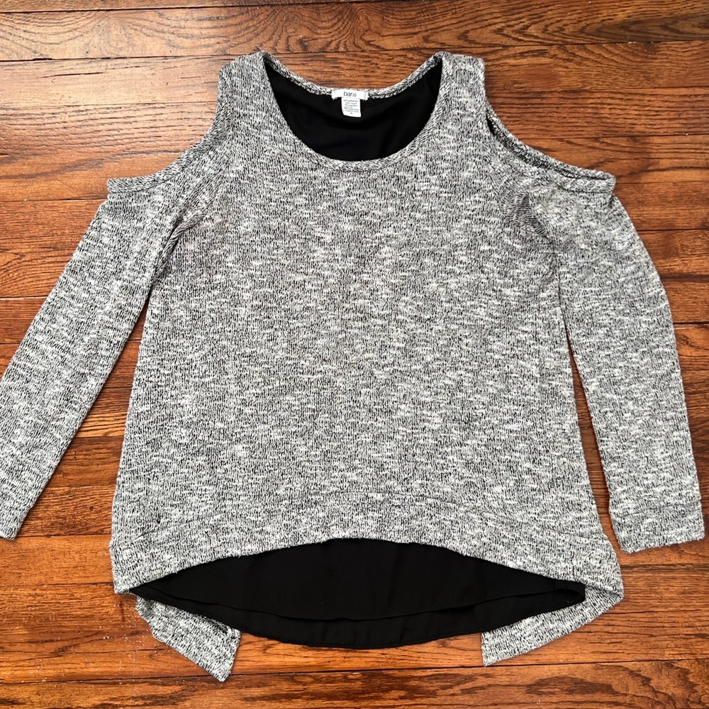 Cute cold-shoulder sweater!